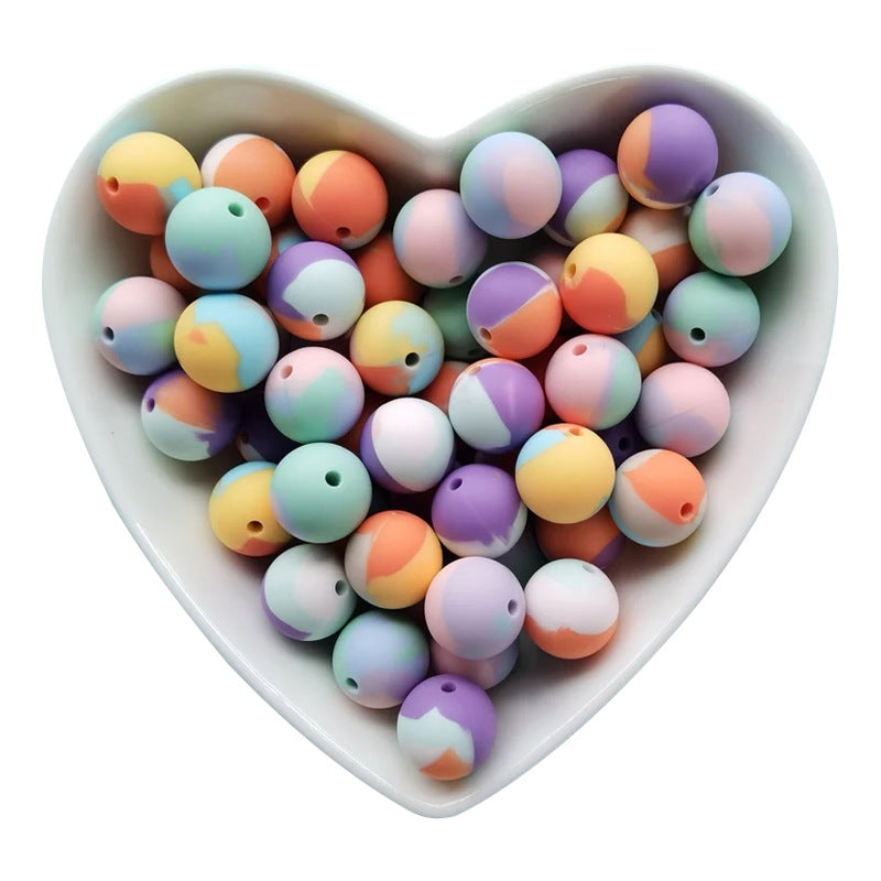Wholesale 100PCS/PACK Sweet Candy Color Silicone Beads